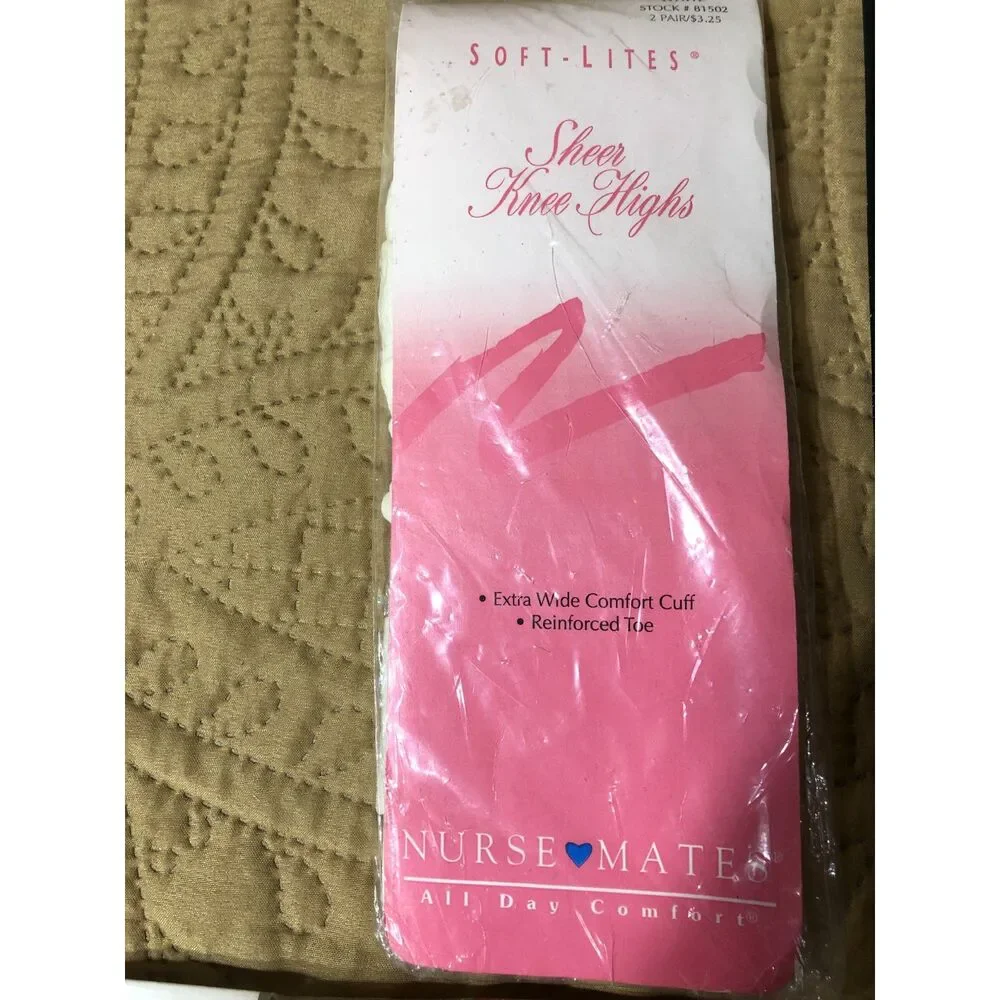 Lot of 4 VTG Pantyhose Hosiery Nurse Mates George Daysheer Mayer Nylon Sheer NOS